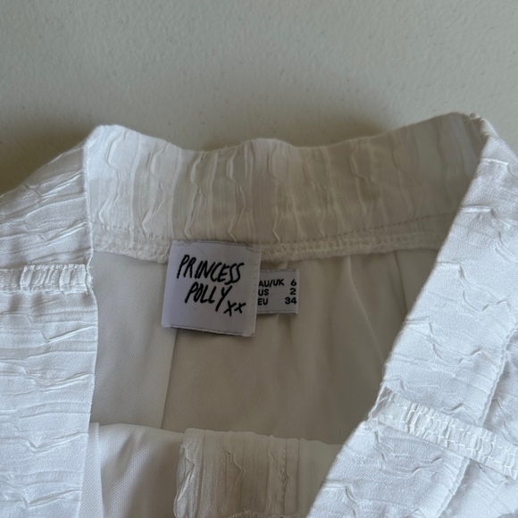 Princess Polly White High Waist Shorts - Picture 2 of 3